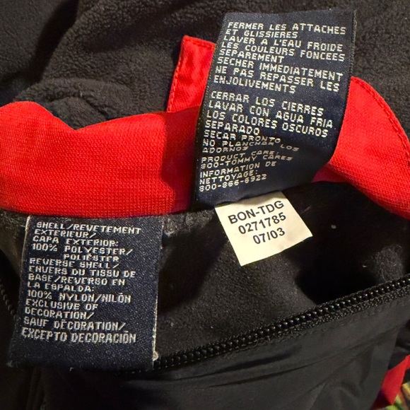 VTG Y2K Men’s Tommy Hilfiger US Ski Reversible Fleece Bomber Jacket Size Medium - Picture 5 of 6